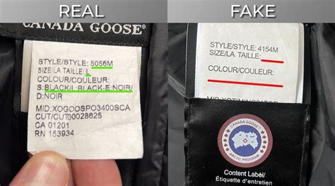 fake canada goose label